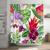 Tropikalna Kwiatowa Zasłona Prysznicowa Dekoracyjna Wisząca na Ścianę Łazienkową Wodoodporny Nadruk Dekoracja Domowa Fioletowy Czerwony Różowy Pomarańczowy Zielony Le