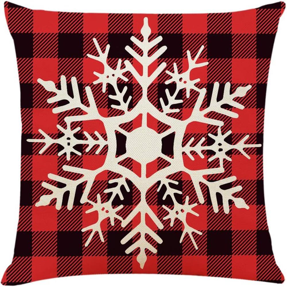Festive Christmas Pillowcases: Deer, Snowflake, Santa Beard, and Tree Designs! sofas, bedroom pillow covers, holiday gifts