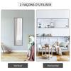 Full Length Mirror, 120x35cm Wall Mirror, Rectangle Dressing Mirror, Long Mirror for Bedroom, Living Room, Black