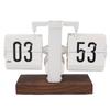 Creative Calendar Retro Auto Flip Desk Clock Large Number Battery Powered Digital Mechanical Flip Table Clock for Home