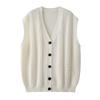 Otoño 2025 Hombres Chaleco de Punto Cuello en V Sin Mangas Cárdigan Suéter Business Casual Chaleco Jerséis Masculinos Chalecos de Punto Elásticos