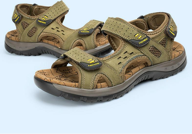 2024 Men's Open-Toe Casual Beach Sandals - Large Sizes Available