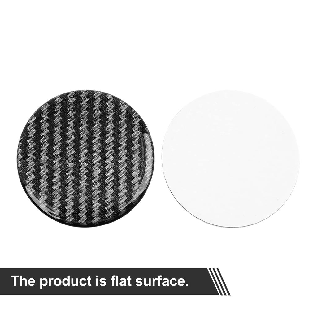 uxcell Wheel Center Cap Sticker Wheel Sticker Clear Resin Carbon Fiber Pack of 4 50mm