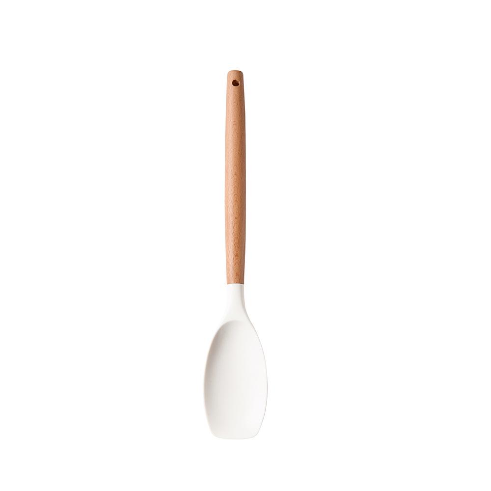 11-Piece Set: Silicone Kitchen Utensils with Lightweight Wooden Handles - Spatulas and Spoons