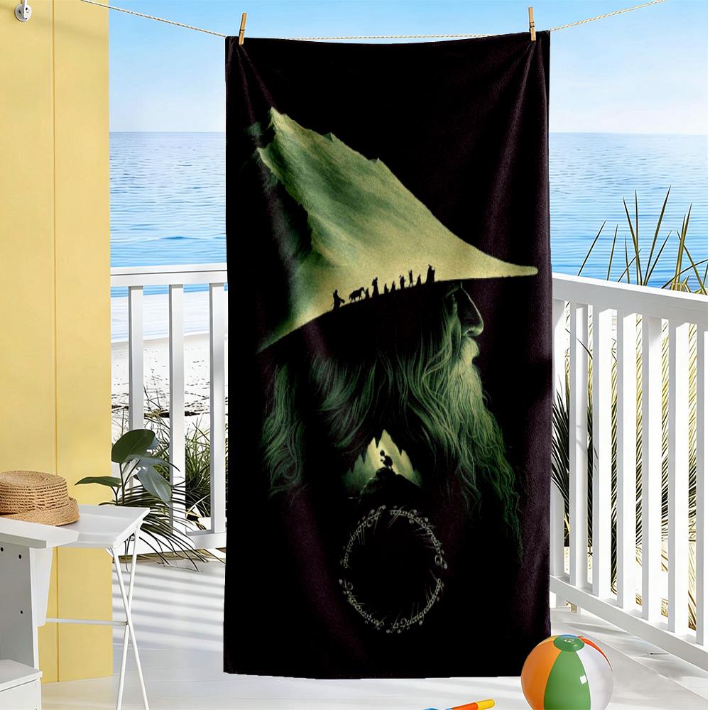 Lord Rings Beach Towel High Absorbency Quick-Dry Comfortable Lightweight Perfect for Traveling Yoga Camping and Swimming