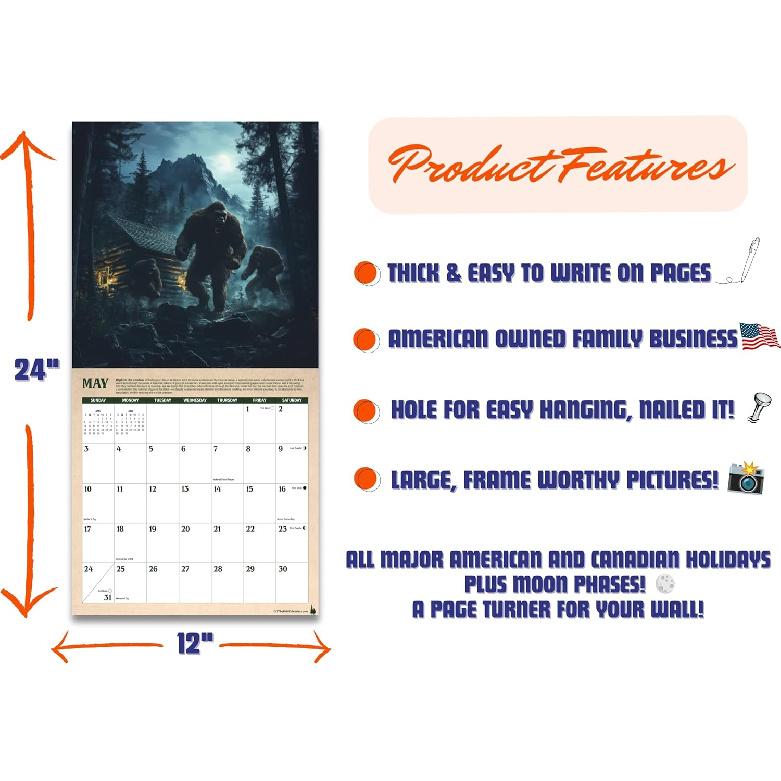 2026 Legends of Bigfoot | 12" X 12" | Wall Calendar