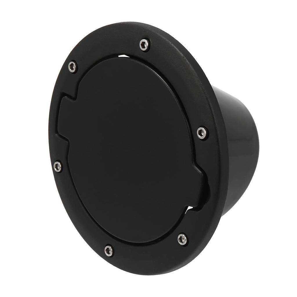 ACROPIX Fuel Tank Fuel Filler Door Gas Tank Cap Cover Black Fits Jeep Wrangler JK 1 Piece