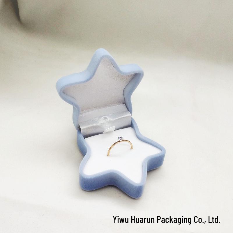 Velvet Cartoon Jewelry Box with Necklace, Earrings & Ring for Kids