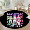 Kpop Round Floor Mat Design for Hallway Balcony Game Room Decorate Room Anti-slip Round Rug Office Home Decor