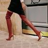 2025 Mature Women's Boots Over The Knee Bohemian Modern Boots Stiletto Autumn and Winter New Sexy Style Pointed Tip Women Shoes