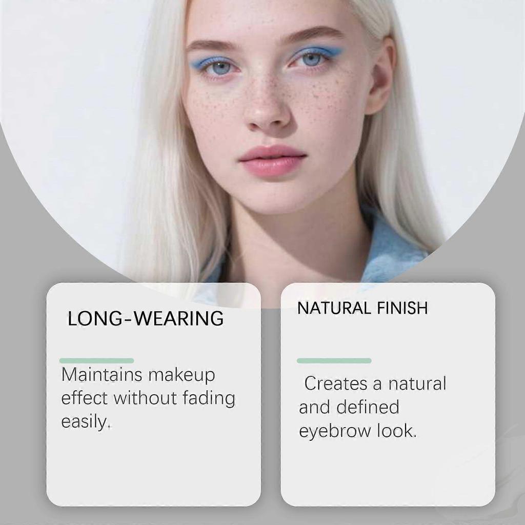 zephoco Two-In-One Dual-Head Eyebrow Pencil (Grayish-Brown) Three-Dimensional, Natural, Smooth And Color-Matching Daily Eyebrow Shaping Eyebrow Pencil