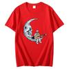 Skeleton Astronaut Guitar On Moon Funny Graphic T Shirts Summer Tees Tops Cotton Short Sleeve Tee Unisex Streetwear T Shirt