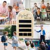 Portable 7X11Inch Chalkboard 1st Day Of School Sign Reusable wood Board  Last Day Of School Sign  for Kids Lasting Memories