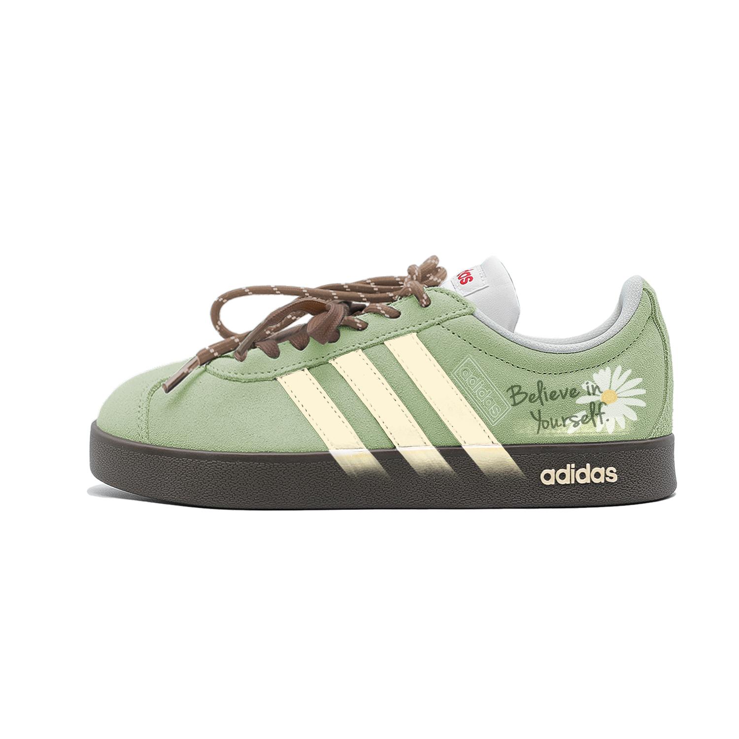 

Adidas VL COURT 2.0 Low top Skateboard Shoes Unisex Green HQ1802(Team140-) 40⅔