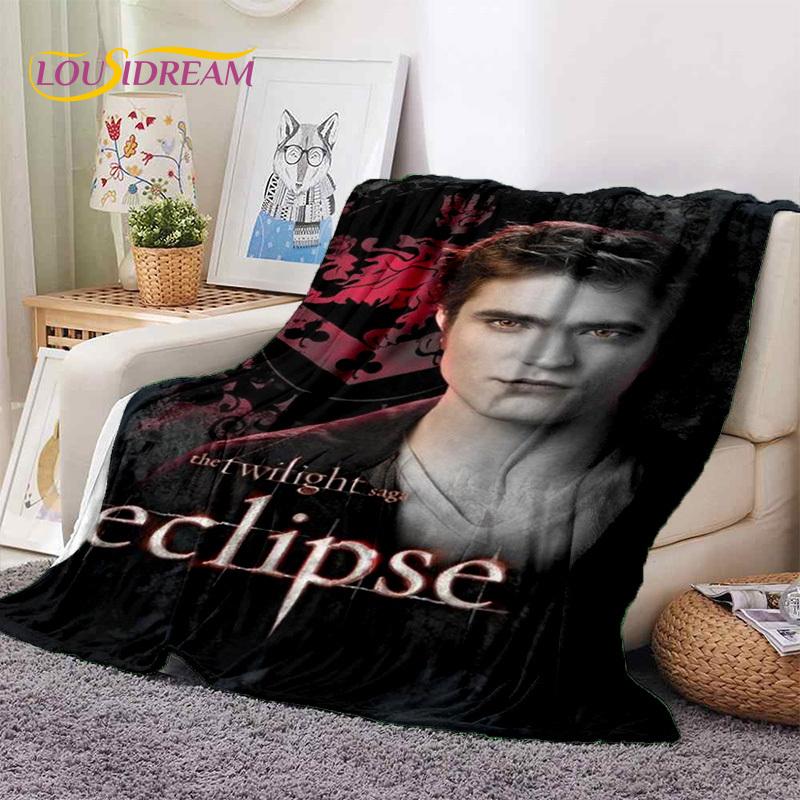 3D The Twilight Saga Edward Bella Blanket,Soft Throw Blanket for Home Bedroom Bed Sofa Picnic Travel Office Cover Blanket Kids