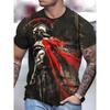 T-shirt Stampata 3D Spartan alla Moda 2026 Nuova Maglietta da Uomo a Maniche Corte Abbigliamento Taglie Forti Girocollo Larga Magliette Guerriero Spartano