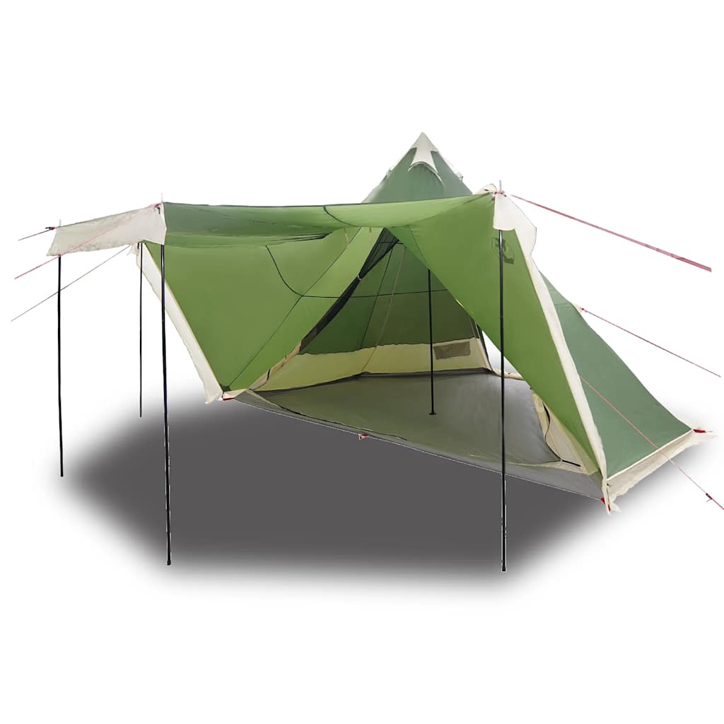 Vidaxl Tipi Family Tent, 6-Person, Green, Waterproof