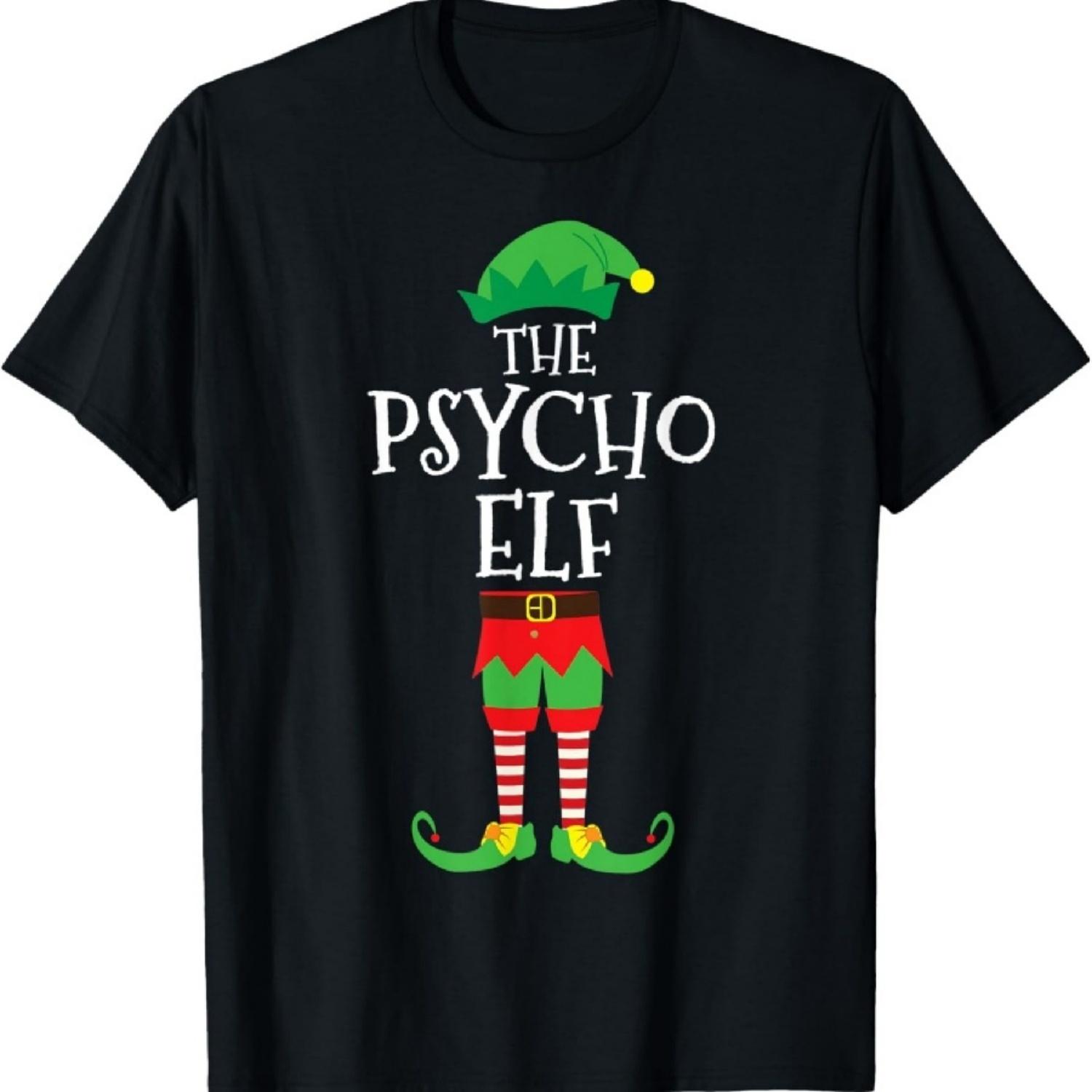 

Psycho Elf Matching Family Christmas Party Pajama T-Shirt XXXXXL чорний