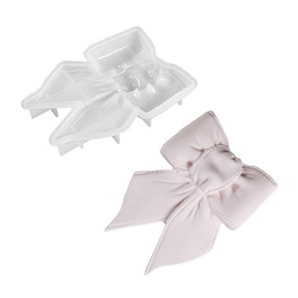 Bowknot Storage Tray Clay Silicone Mold Jewelry Display Epoxy Resin Molds Round Candle Cup Coaster Gypsum Plaster Molds