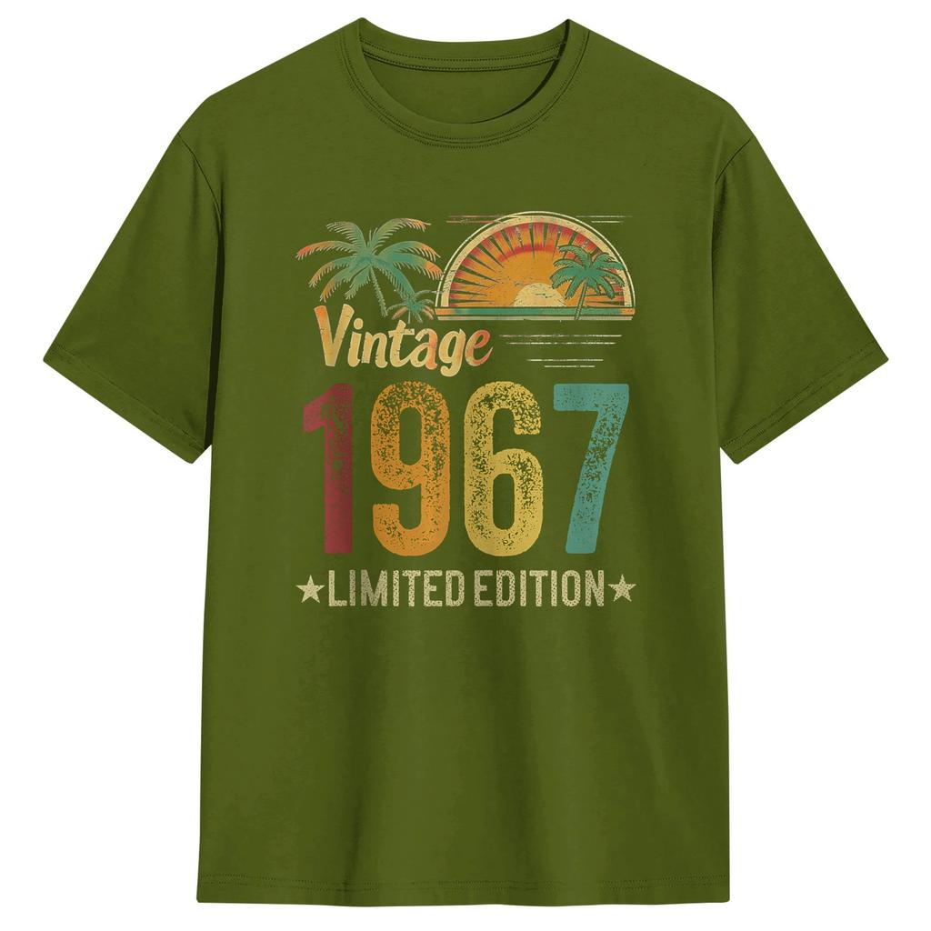 Retro 1967 59th Birthday 59 Years Old TShirt Summer 100 Cotton T Shirts For Unisexs Popular Tee Shirt Short Sleeve Y2K Funny Tees