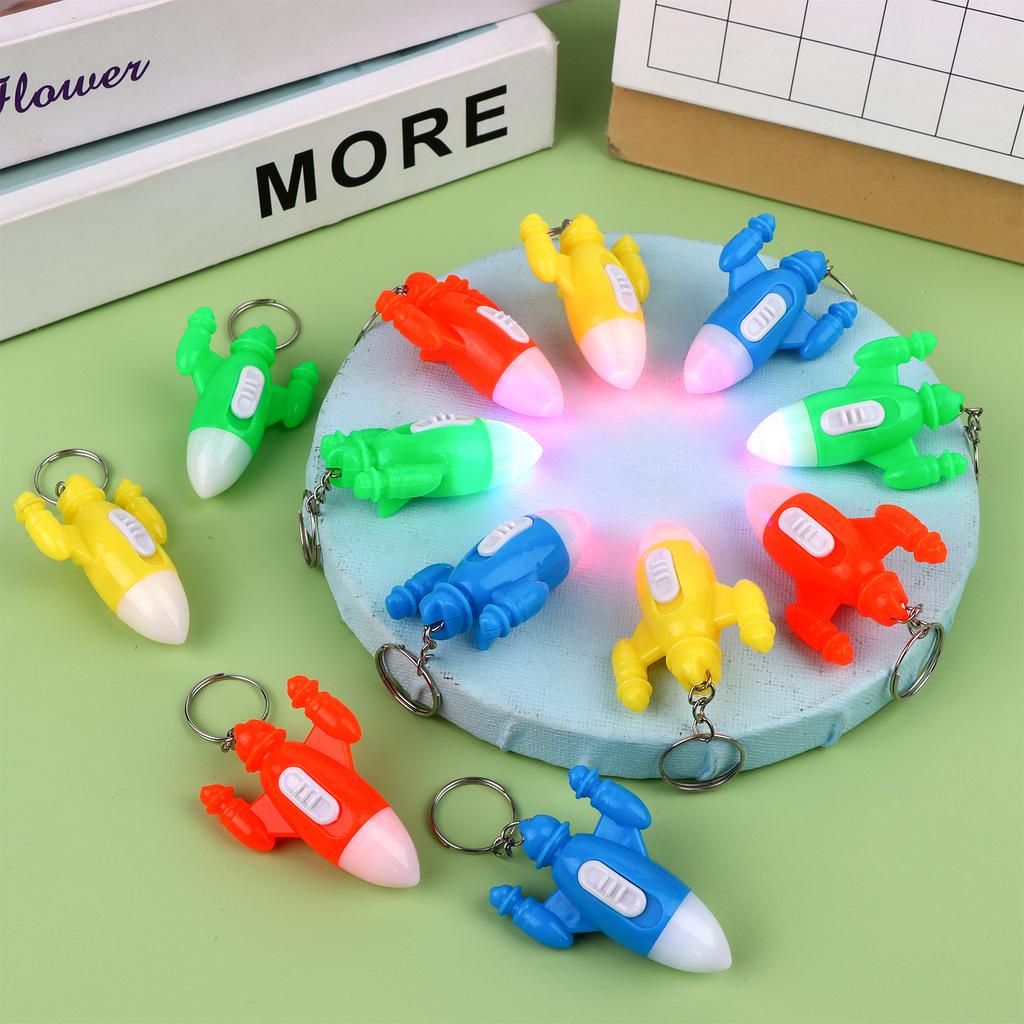 48Pcs Mini Airplane Flashlight Keychain Led Flashlight Portable Airplane Keychain Small Key Chain Flashlights Mini Flashlights B
