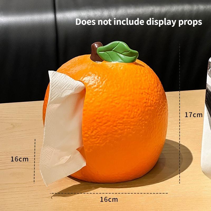 

1pcs Cute Orange Tissue Box Holder Home Decor Cartoon Napkin Storage for Living Room Desktop Atmosphere Safe Material