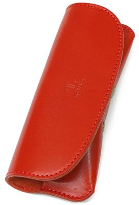 [Prof Line] Shinshu (Vermilion) Tochigi Leather Made In Japan Glasses Case, Soft, Large, Eyeglasses Case, Sunglasses Case, Glasses Case, Men's and Wom