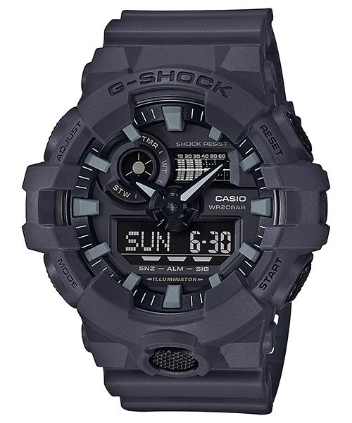 

Casio Men s Resin 200M Water Resistant Analog Shock Resistant Quartz Watch GA-700UC-8A серый
