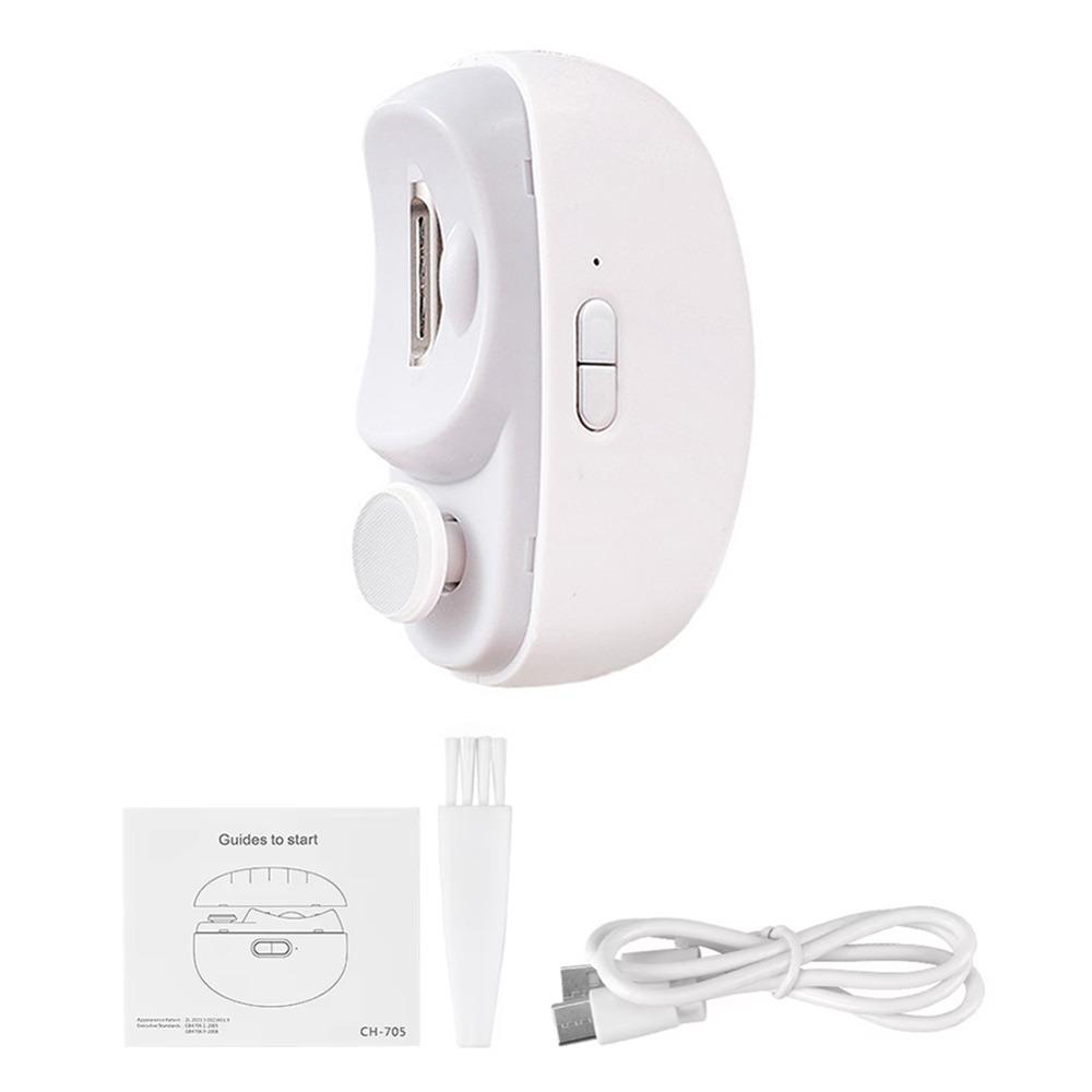 

2 Speed Electric Nail Clipper 2 in 1 Grinder Manicure Cutter Automatic Polishing Nail Trimmer Toe белый