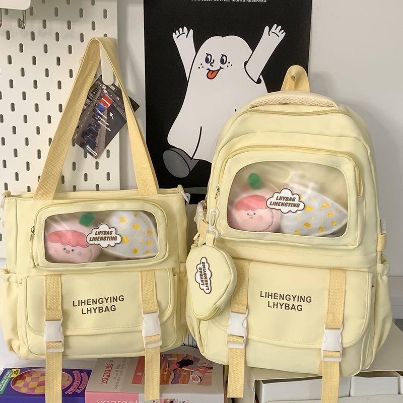 School Bag Children, Primary School Students, Girls, Junior High School Students, College Students, Large-capacity Two-piece Backpack,