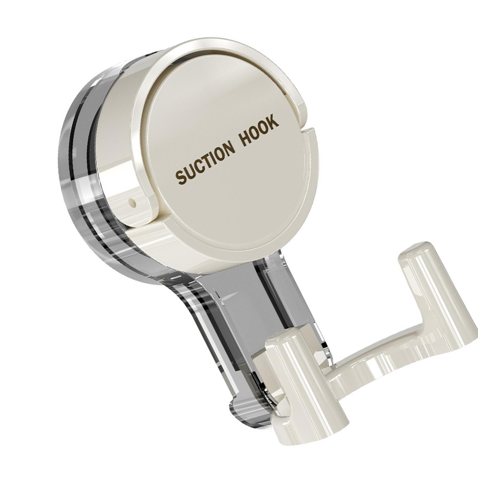 

Двойной присосочный крючок без сверления, настенное крепление для ванной комнаты, кухни, полотенец, ключей, прочные водонепроницаемые конструкции из АБС-пластика белый