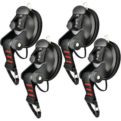 4Pcs Heavy Duty Suction Cup With Security Hooks - Outdoor Strong Suction Cups Multipurpose Car Camping Accessories Suction Cup Anchor For Car Awning