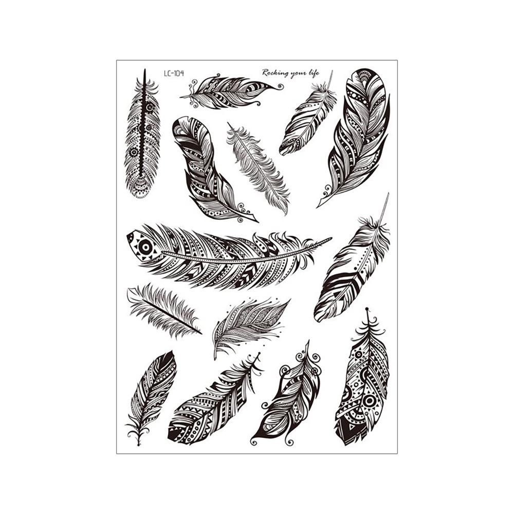 Mandala Flower Temporary Tattoo Sticker - Retro Hand & Collarbone Design