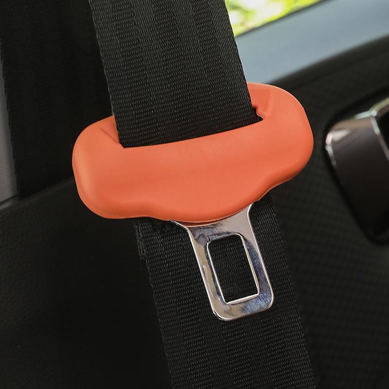 2Pcs Anti-Scratch Rubber Car Seat Buckle Protector Clip Protection Cover Universal Seat Belt Buckle Cover For Suv Sedan