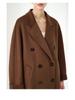 Premium 100% Pure Cashmere Ripple Double-Faced Coat
