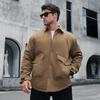 Large Size Winter Thick Workwear Jacket Casual Cotton Jacket Men's Shirt Collar Cotton Jacket