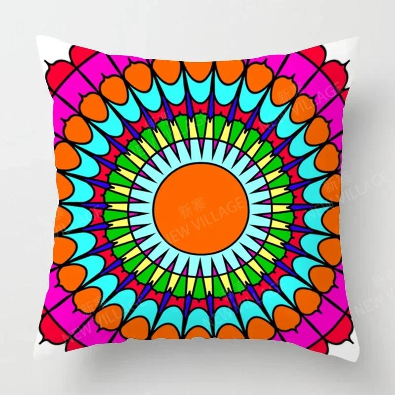 Fall Home Decor Autumn Living Room Throw Pillow Cover Sofa Boho Cushion Cover   Mandala