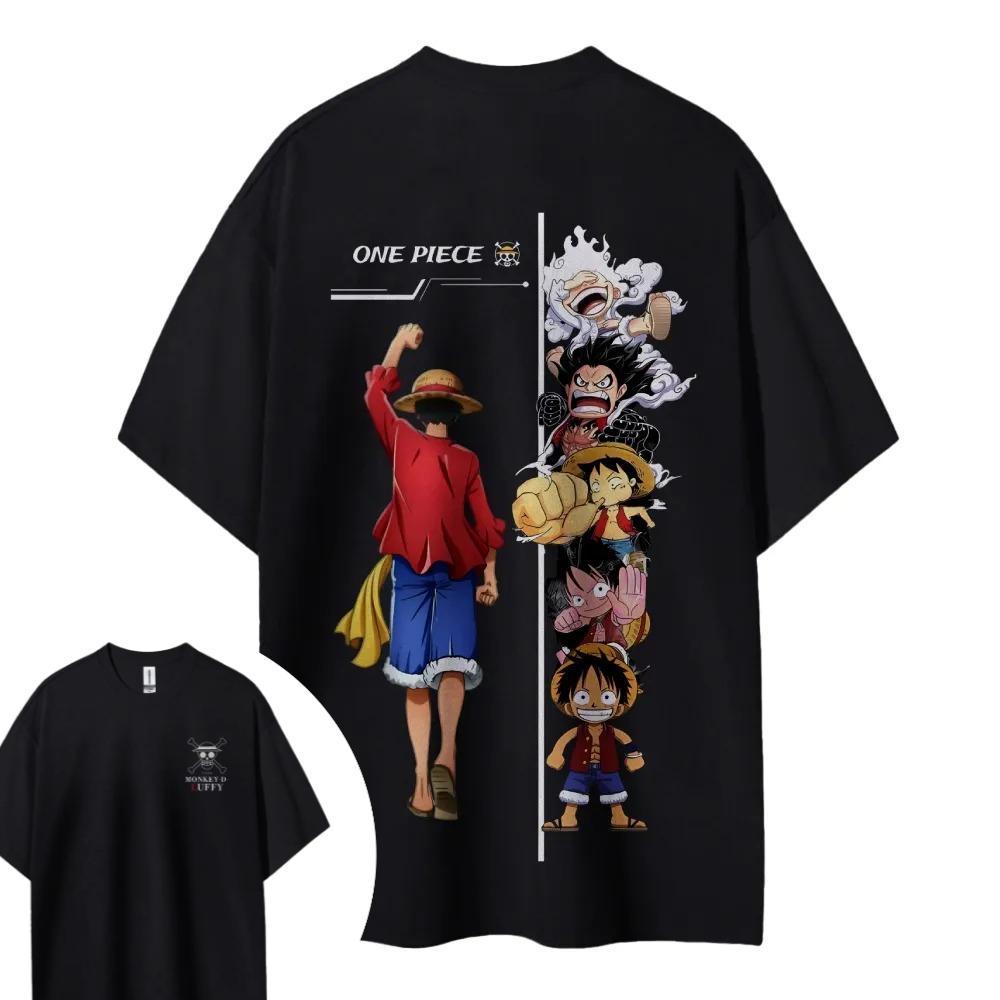 

ONE PIECE Shortsleeved Mens and Womens Same Style Comfortable Shortsleeved Couples Clothing Casual Shortsleeved Popular Wear 4XL