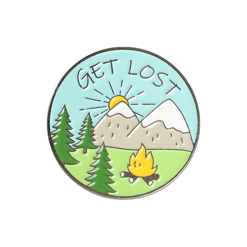 Travel & Camping Fun: 20-Piece Badge & Pin Set with Backpack & Denim Jacket Accessories