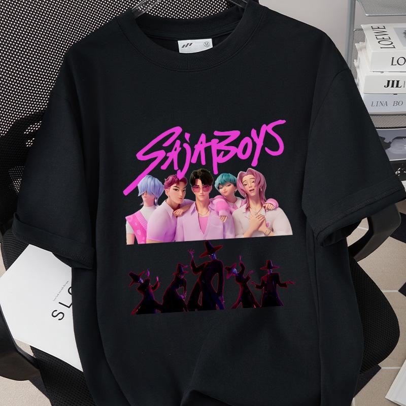 Kpop Korean Wave Witch Hunt Printed Short Sleeved T-shirt