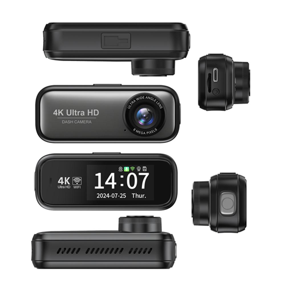 UHD 4K Dash Cam Mini Hidden 2Inch Car DVR Mobile WiFi appWDR Video Recorder Night Vision Ftont Rear 2Channel Black Box