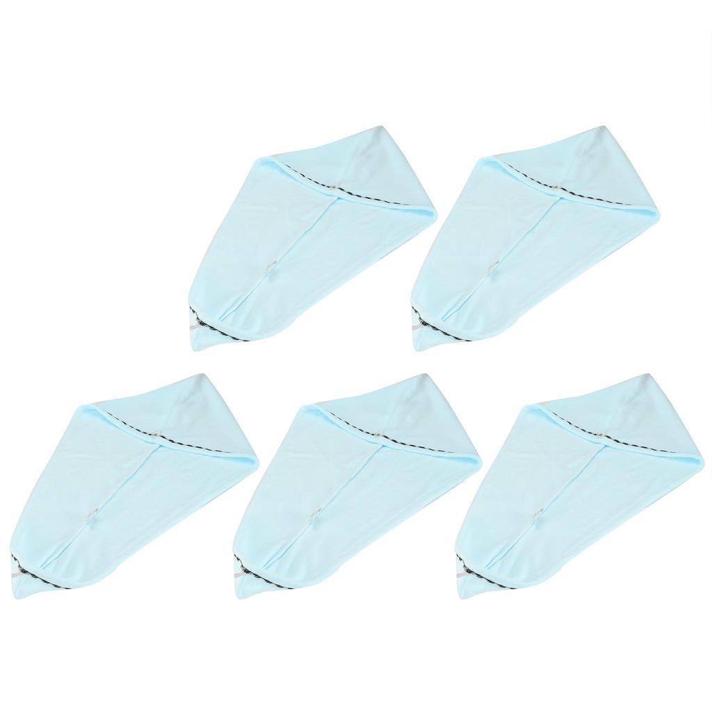 5 Stück Haartrockenhaube Kappe Turban Saugfähiges Handtuch Wickel Badezubehör für Zuhause Reisen