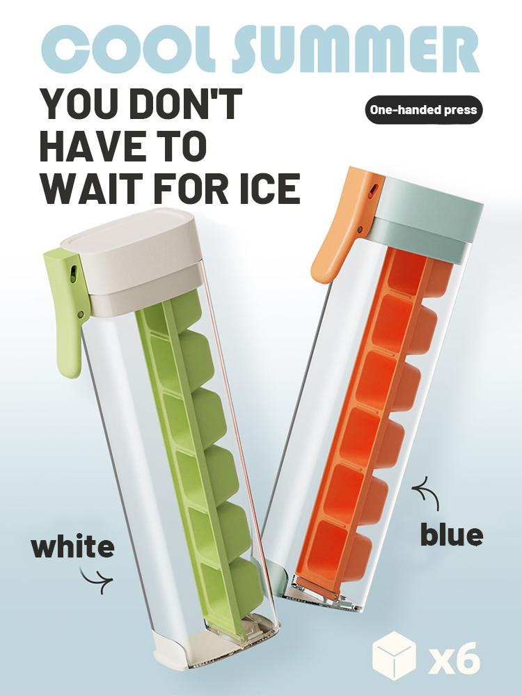 6 Grids Ice Hockey Making Tool One Click Press Ice Ball Maker New DIY Single Hand Easy Demould Ice Cube Mold with Handle