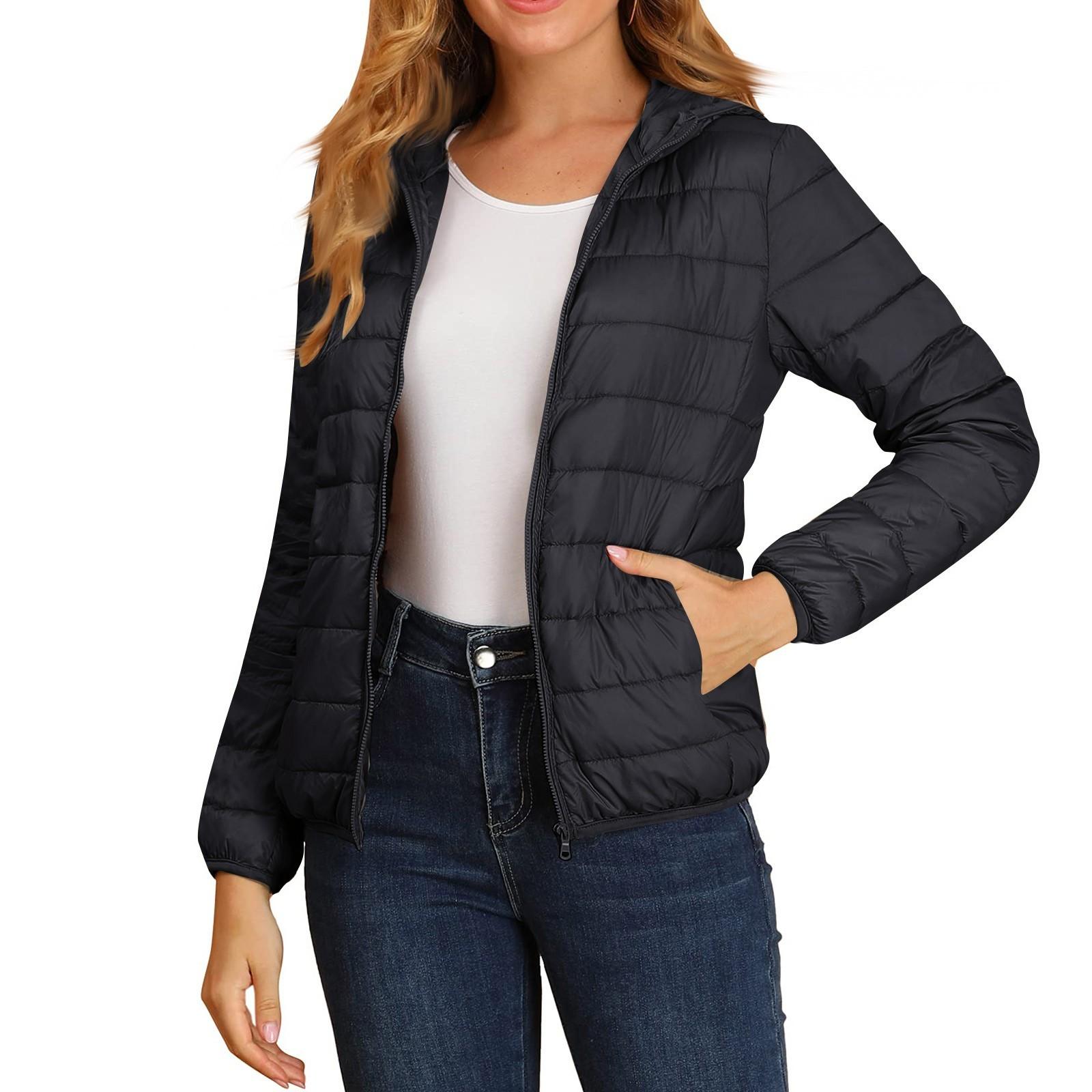 

Зимняя женская хлопковая куртка-пуховик с капюшоном и легкой отделкой XXXXXXXXL чёрный