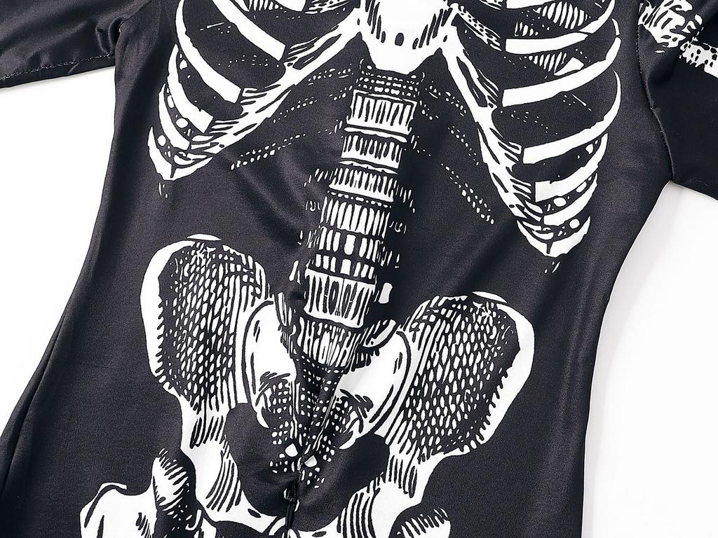 Halloween Costume Spoof Skeleton Bodysuit Cosplay Costume