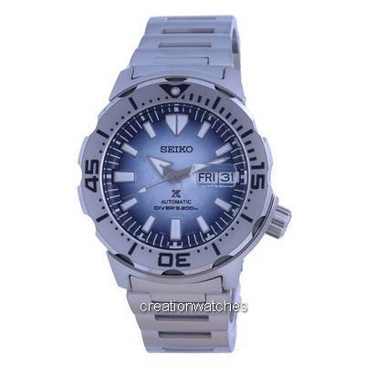 

Восстановленные часы Seiko Prospex Antarctica Monster Save The Ocean Special Edition Автоматические SRPG57 SRPG57K1 SRPG57K 200M Мужские синий