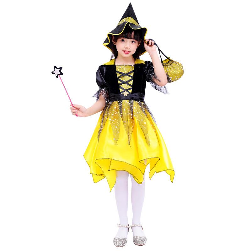 

Witch Dress Festive For Children In Irregular Style With Comfortable Polyester Fabric For Halloween XL