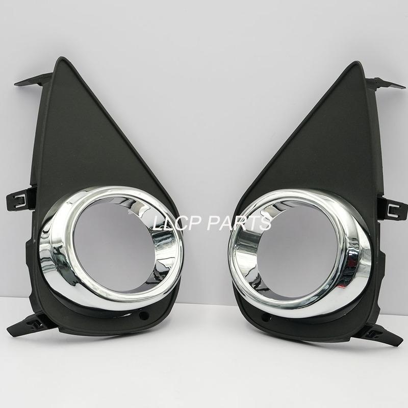 A Pair Fog Light Cover For Toyota Yaris 2015 2016 2017 Left Right Foglight Lamp Grille Bezel Front Bumper Driving Light Frame