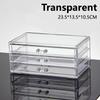 Clear Acrylic Nail Art Tools Layered Storage Box Dressing Table Multi Nail Polish Grid Box Desktop Drawer Storage Compartment