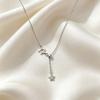 Korean Star Necklace for Women, Niche Design Everyday Clavicle Chain, Simple Gentle Atmosphere Pull Chain